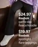 Walmart Reebok spotlight flare leggings offer