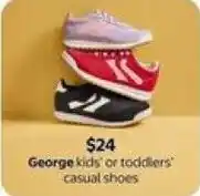 Walmart George kids' or toddlers' casual shoes offer
