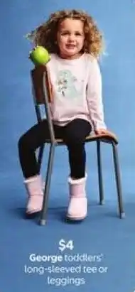 Walmart George toddlers long-sleeved tee or leggings offer