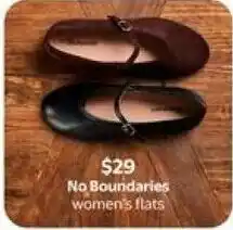 Walmart No Boundaries women's flats offer