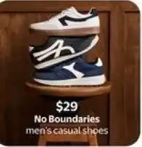 Walmart No Boundaries men's casual shoes offer