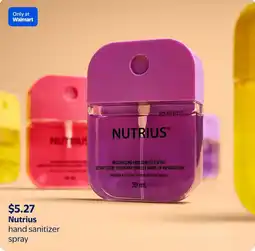 Walmart Nutrius hand sanitizer spray offer