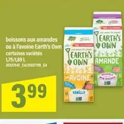 Maxi Earth's Own boissons aux amandes ou à l'avoine offer
