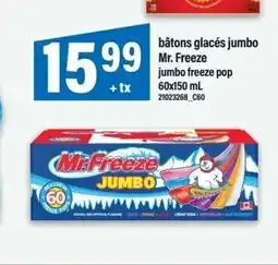 Maxi Mr. Freeze bâtons glacés jumbo offer