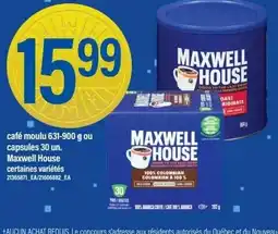 Maxi Maxwell House café moulu capsules 30 un. offer