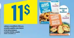 Maxi Calmars croustillants ou crevettes papillon avec beurre à l'ail Arahova certaines variétés, surgelés offer