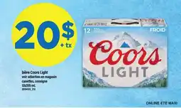 Maxi Coors Light bière voir sélection en magasin canettes, consigne offer