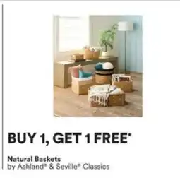 Michaels Natural baskets offer