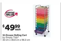 Michaels 10-drawer rolling cart offer