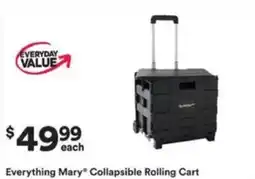 Michaels Everything mary collapsible rolling cart offer