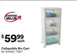 Michaels Collapsible bin cart offer