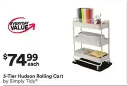 Michaels 3-tier hudson rolling cart offer