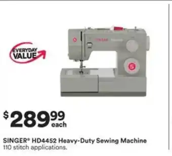 Michaels Singer hd4452 heavy-duty sewing machine offer