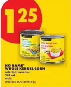 No Frills No name whole kernel corn offer