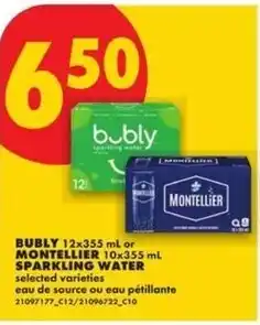 No Frills Bubly or montellier sparkling water offer