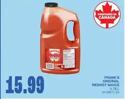 Wholesale Club Frank's original redhot sauce offer