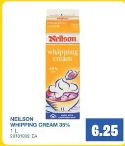 Wholesale Club Neilson whipping cream offer