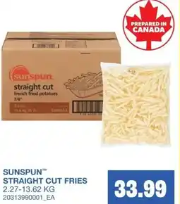 Wholesale Club Sunspun straight cut fries offer