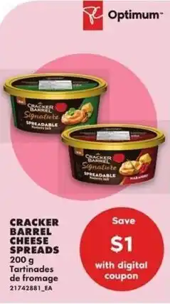 No Frills Cracker barrel cheese spreads offer