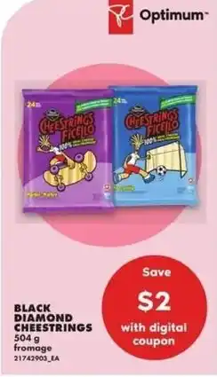 No Frills Black diamond cheestrings offer