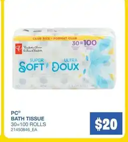 Wholesale Club Pc bath tissue offer