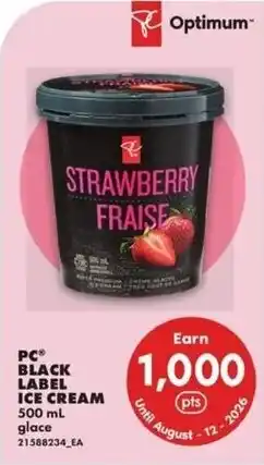 No Frills Pc® black label ice cream offer