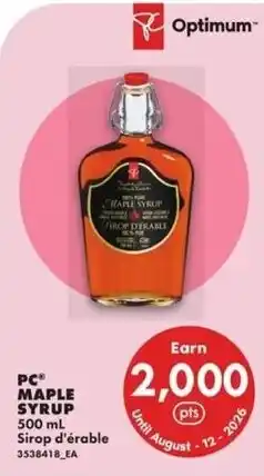 No Frills Pc® maple syrup offer