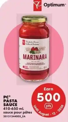 No Frills Pc® pasta sauce offer
