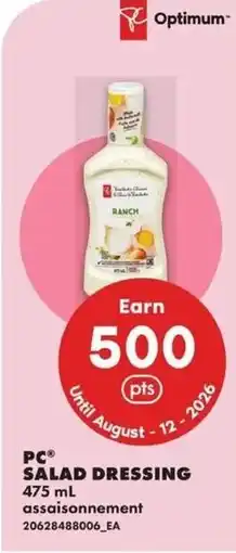 No Frills Pc® salad dressing offer