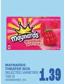 Wholesale Club Maynards theater box offer