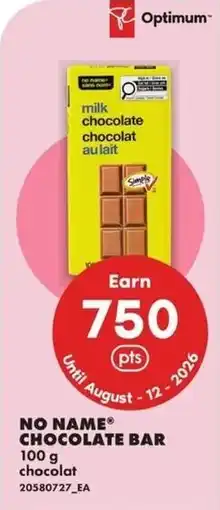 No Frills No name® chocolate bar offer