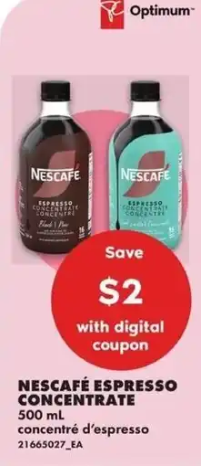 No Frills Nescafé espresso concentrate offer