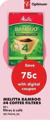 No Frills Melitta bamboo #4 coffee filters offer