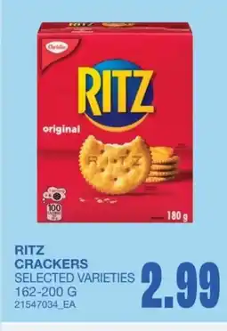 Wholesale Club Ritz crackers offer