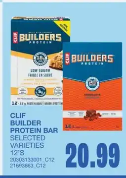 Wholesale Club Clif builder protein bar offer