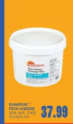 Wholesale Club Sunspun feta cheese offer