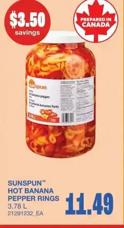 Wholesale Club Sunspun hot banana pepper rings offer