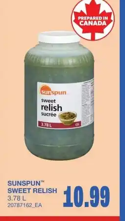 Wholesale Club Sunspun sweet relish offer