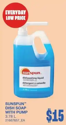 Wholesale Club Sunspun dish soap with pump offer