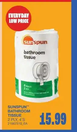 Wholesale Club Sunspun bathroom tissue offer