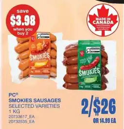 Wholesale Club Pc smokies sausages offer