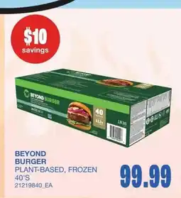 Wholesale Club Beyond burger offer