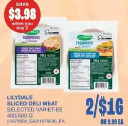Wholesale Club Lilydale sliced deli meat offer