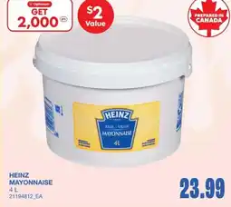 Wholesale Club Heinz mayonnaise offer