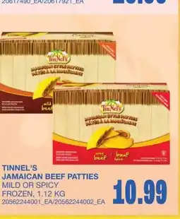 Wholesale Club Tinnel's jamaican beef patties offer