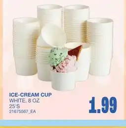 Wholesale Club Ice-cream cup white offer