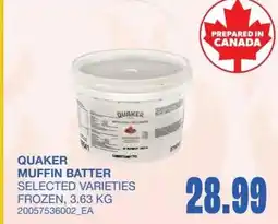 Wholesale Club Quaker muffin batter offer