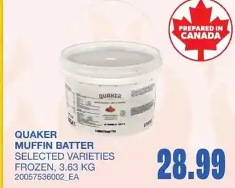 Wholesale Club Quaker muffin batter offer