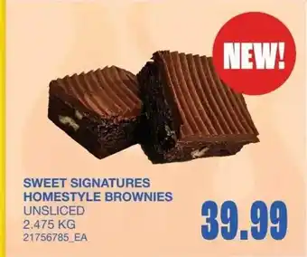 Wholesale Club Sweet signatures homestyle brownies offer
