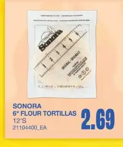 Wholesale Club Sonora 6" flour tortillas offer